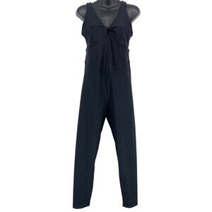 Old Navy Size Large Active Womens Powersoft Black Jumpsuit Twist Athleisure New
